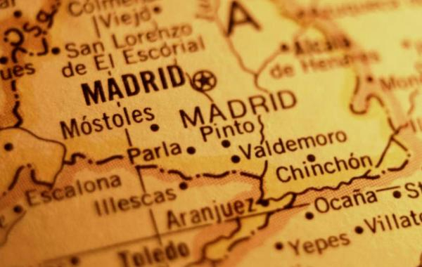 Карта Испании рядом с Мадридом