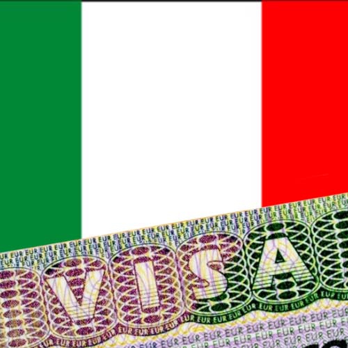 Флаг Италии с визой
